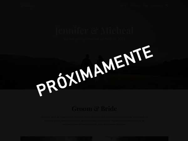 Plantilla web boda diseño Próximamente